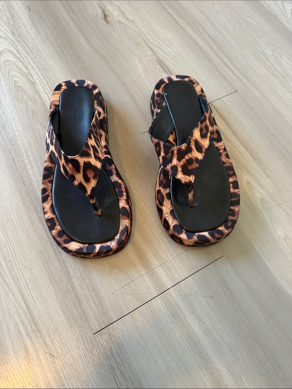 Tony Bianco Leopard Print Platform Sandals - Brown Black